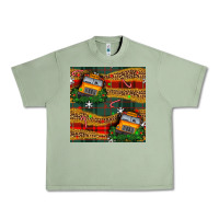 Oil Green christmas school bus seamless pattern Urban Heavy Tee - BundleAndBundleShop