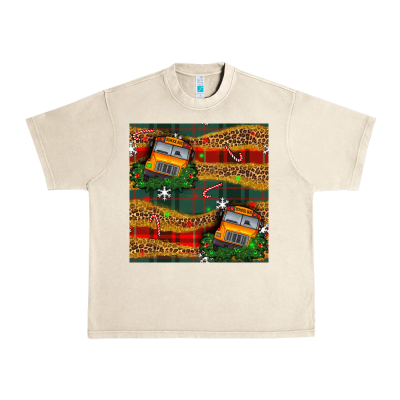 Christmas School Bus Seamless Pattern Urban Heavy Tee by BundleAndBundleShop | Teevron