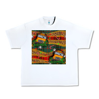 White christmas school bus seamless pattern Urban Heavy Tee - BundleAndBundleShop