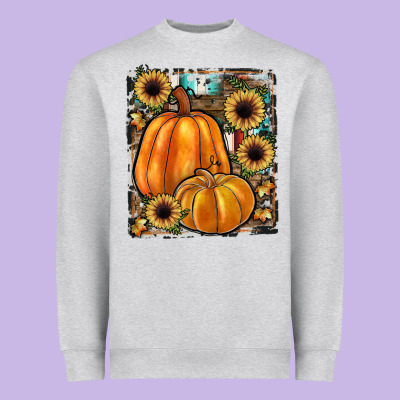 Sunflowers, Pumpkin, Cowhide, Serape Heavyweight Sweatshirt Designed By Jahusdesignshop