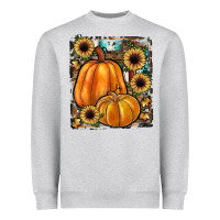 Heather Grey sunflowers, pumpkin, cowhide, serape Heavyweight Sweatshirt - JahusDesignShop