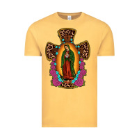 Vintage Mustard our lady of guadalupe cross Vintage Tee - JahusDesignShop