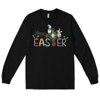 Black cross rabbit gnomes happy easter Long Sleeve Tee - Jasminsmagicworld