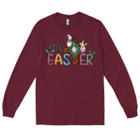 Burgundy cross rabbit gnomes happy easter Long Sleeve Tee - Jasminsmagicworld