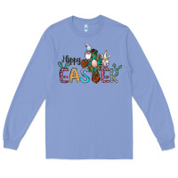 Colony Blue cross rabbit gnomes happy easter Long Sleeve Tee - Jasminsmagicworld