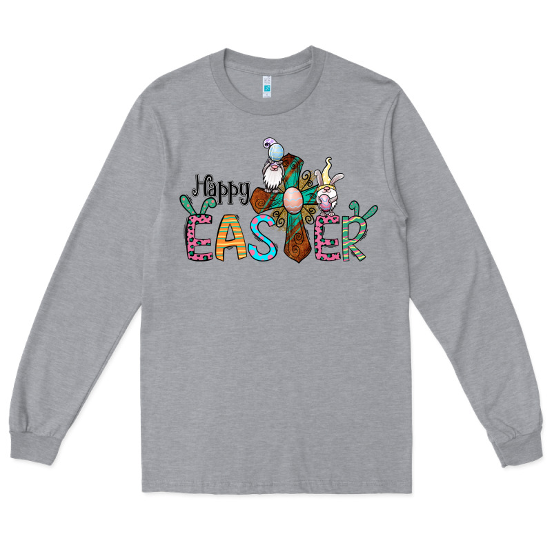Cross Rabbit Gnomes Happy Easter Long Sleeve Tee by Jasminsmagicworld | Teevron