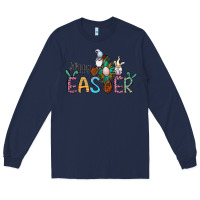 Navy cross rabbit gnomes happy easter Long Sleeve Tee - Jasminsmagicworld