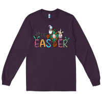 Plum cross rabbit gnomes happy easter Long Sleeve Tee - Jasminsmagicworld