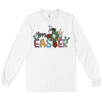 White cross rabbit gnomes happy easter Long Sleeve Tee - Jasminsmagicworld