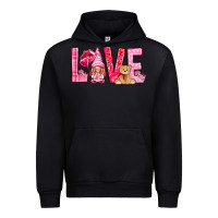 Black Love with gnome Valentine's Day Urban Hoodie - HowdyJamesFarm