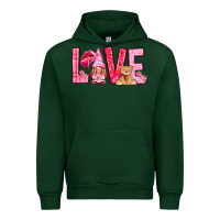 Forest Green Love with gnome Valentine's Day Urban Hoodie - HowdyJamesFarm