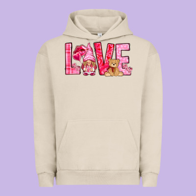 Love With Gnome Valentine's Day Urban Hoodie Designed By Howdyjamesfarm