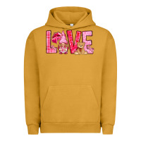 Pigment Peanut Butter Love with gnome Valentine's Day Urban Hoodie - HowdyJamesFarm