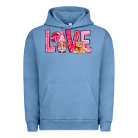Pigment Pebble Blue Love with gnome Valentine's Day Urban Hoodie - HowdyJamesFarm
