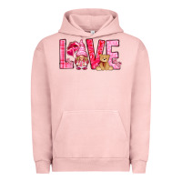 Pigment Salmon Love with gnome Valentine's Day Urban Hoodie - HowdyJamesFarm