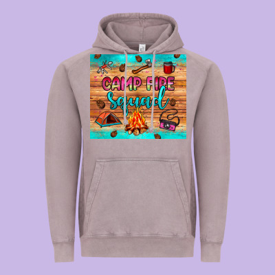 Camp Fire Squad Vintage Hoodie Designed By Jahusdesignshop