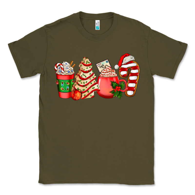 Christmas Tree Cake And Coffee Cups Ado Classic Tee by AdoDesignShop | Teevron