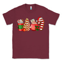 Burgundy christmas tree cake and coffee cups ado Classic Tee - AdoDesignShop