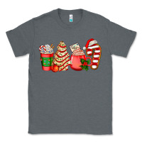 Charcoal Heather christmas tree cake and coffee cups ado Classic Tee - AdoDesignShop