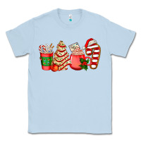 Dusty Blue christmas tree cake and coffee cups ado Classic Tee - AdoDesignShop