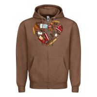 Chestnut bake tools hearts Zipper Hoodie - NancyCooperArtShop