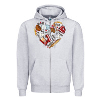 Bake Tools Hearts Zipper Hoodie | Teevron