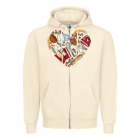 Sandshell bake tools hearts Zipper Hoodie - NancyCooperArtShop