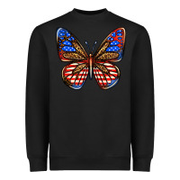 Black 4th of july butterfly Heavyweight Sweatshirt - BundleAndBundleShop