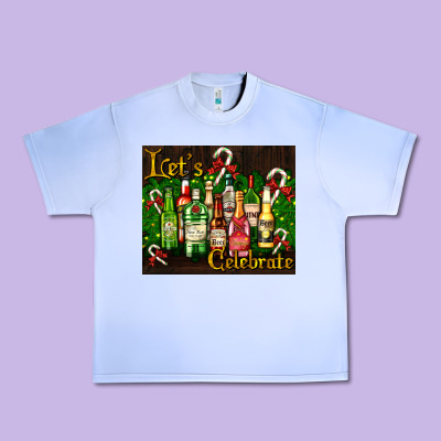 Christmas Cocktail Urban Heavy Tee Designed By Adodesignshop