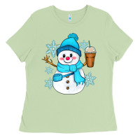 Matcha cute snowman Ladies Tee - Zillion Design Studio