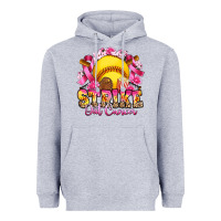 Heather Grey strike out cancer softball Heavyweight Hoodie - Artiststas