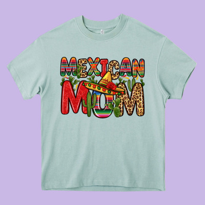 Mexican Mom Heavy Core Tee Designed By Zillion Design Studio