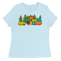 Baby Blue hello fall Ladies Tee - JahusDesignShop