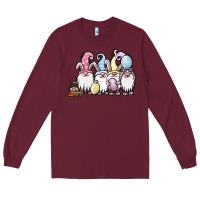 Burgundy easter bunny gnomes Long Sleeve Tee - Jasminsmagicworld