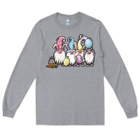 Heather Grey easter bunny gnomes Long Sleeve Tee - Jasminsmagicworld