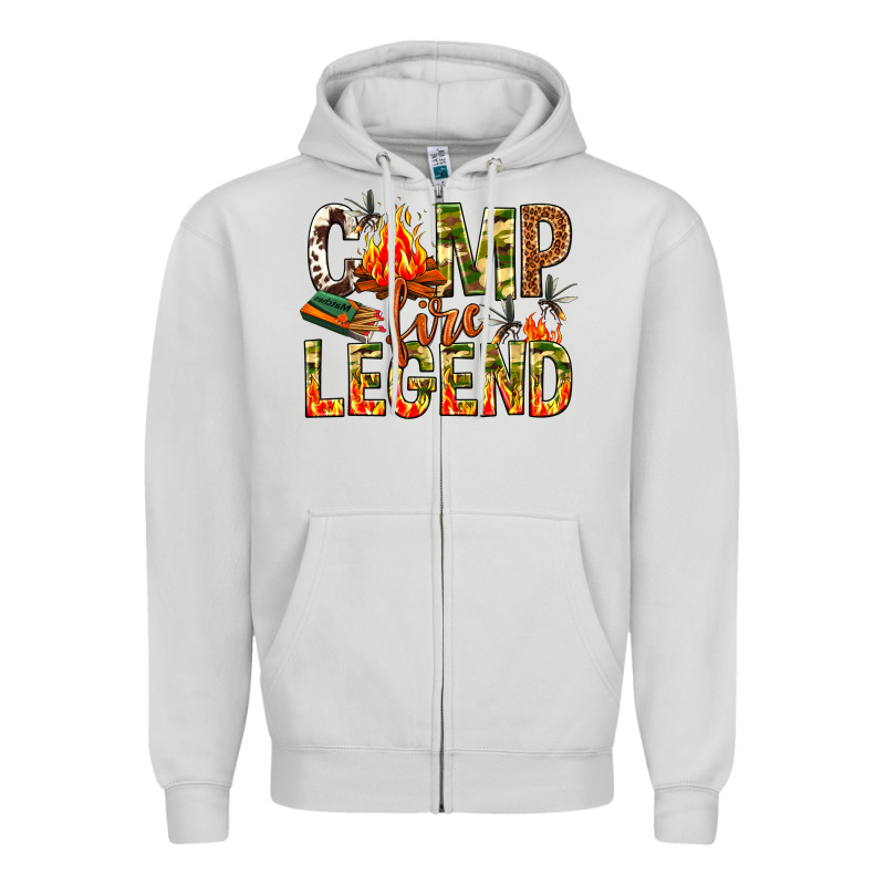 Camp Fire Legend Zipper Hoodie by NancyCooperArtShop | Teevron