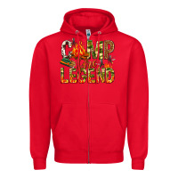 Red camp fire legend Zipper Hoodie - NancyCooperArtShop