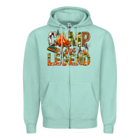 Seafoam camp fire legend Zipper Hoodie - NancyCooperArtShop
