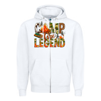 White camp fire legend Zipper Hoodie - NancyCooperArtShop