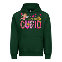 Forest Green i am with cupid I am with Cupid Valentine's Day Urban Hoodie - HowdyJamesFarm