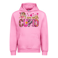 Fuchsia Pink i am with cupid I am with Cupid Valentine's Day Urban Hoodie - HowdyJamesFarm
