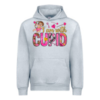 Heather Grey i am with cupid I am with Cupid Valentine's Day Urban Hoodie - HowdyJamesFarm