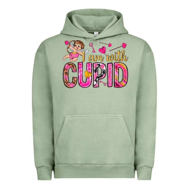 I Am With Cupid I Am With Cupid Valentine's Day Urban Hoodie by HowdyJamesFarm | Teevron