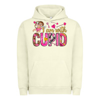 Pigment Pistachio i am with cupid I am with Cupid Valentine's Day Urban Hoodie - HowdyJamesFarm