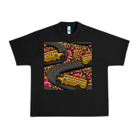 Black flower leopard school bus seamless pattern Urban Heavy Tee - BundleAndBundleShop