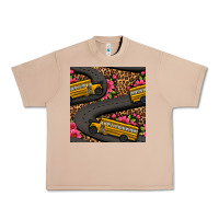 Burro flower leopard school bus seamless pattern Urban Heavy Tee - BundleAndBundleShop