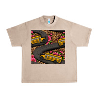 French Oak flower leopard school bus seamless pattern Urban Heavy Tee - BundleAndBundleShop