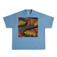 Pebble Blue flower leopard school bus seamless pattern Urban Heavy Tee - BundleAndBundleShop