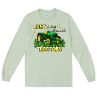 Matcha just a boy who loves tractors Long Sleeve Tee - JahusDesignShop