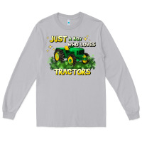 Moon Dust just a boy who loves tractors Long Sleeve Tee - JahusDesignShop